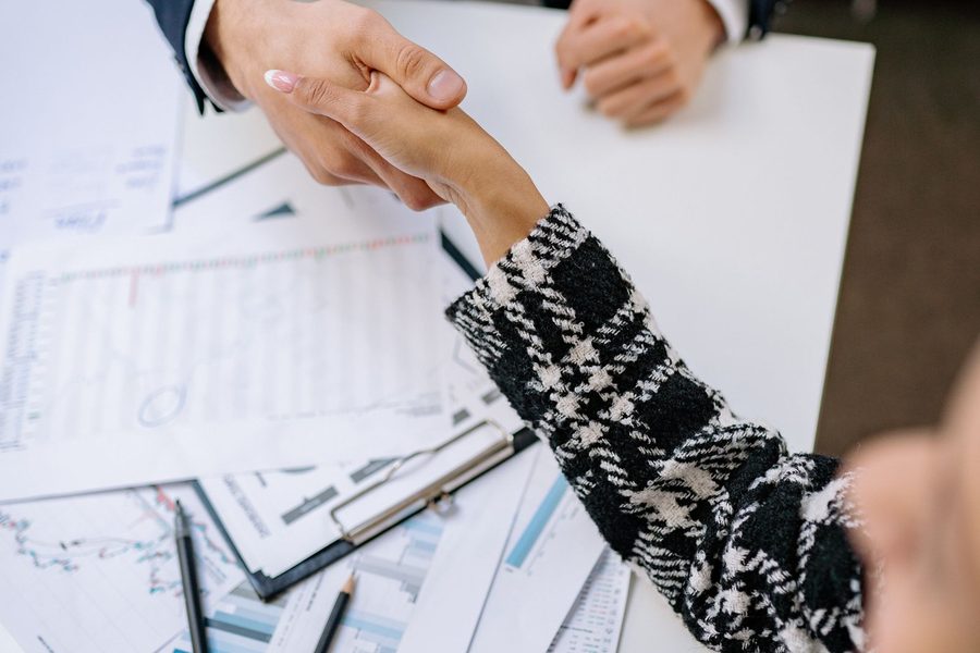 Couple meeting with a mortgage advisor